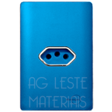 Conjunto Tomada Horizontal 10A  - Novara Especiais Azul Fosco